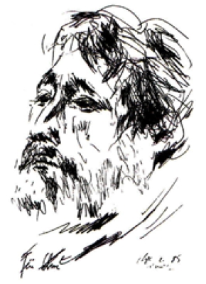 Uwe Langnickel, Portrait-Zeichnung